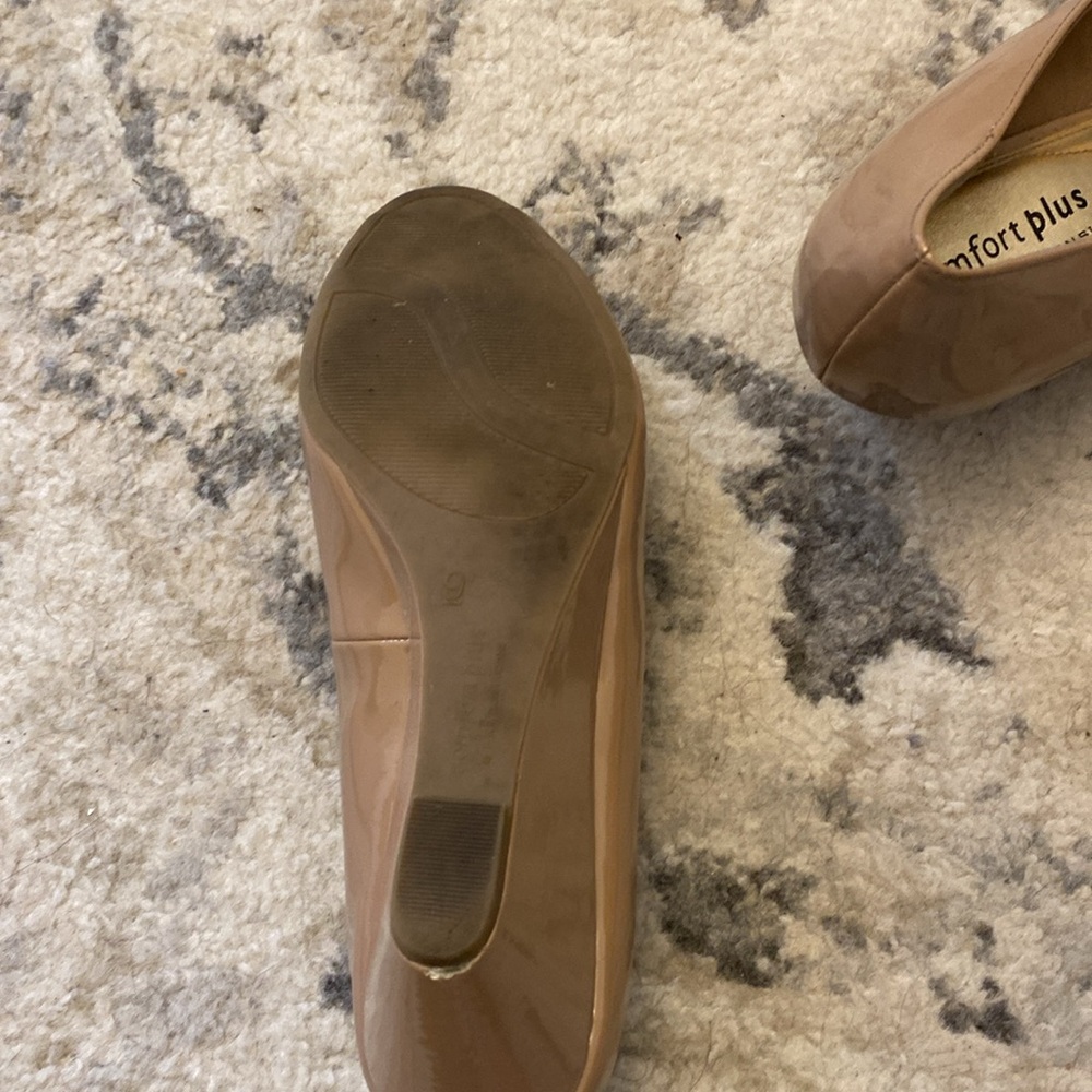 Nude Peep Toe Wedge Heel Size 9 - Picture 4 of 4